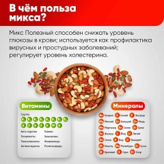 Ореховая смесь сушеная NARMAK "МИКС Полезный" с тыквенными семечками, ягодами годжи, 500 г - фото 3