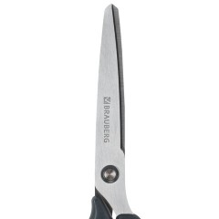 Ножницы BRAUBERG "BOMB", 210 мм, графитовый цвет, 2-сторонняя заточка, эргономичные, 238856 - фото 5