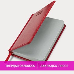 Ежедневник датированный 2026, МАЛЫЙ ФОРМАТ 100х150 мм, А6, BRAUBERG "Rainbow", под кожу, красный, 117256 - фото 14