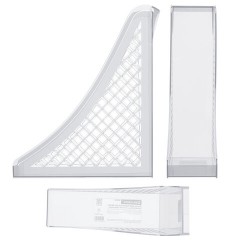Лоток вертикальный для бумаг BRAUBERG ECO, 240х80х290 мм, сетчатый, прозрачный, 239016 - фото 6