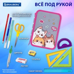 Пенал BRAUBERG, 2 отделения, полиэстер, 21х14 см, "Hi there", 273536 Пенал BRAUBERG, 2 отделения, полиэстер, 21х14 см, "Hi there", 273536 - фото 9