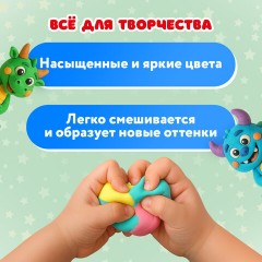 Пластилин супер лёгкий воздушный застывающий 24 цвета, 210 г, 3 стека, ПИФАГОР, 107040 - фото 10