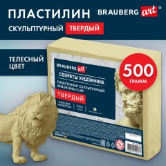 Пластилин скульптурный ТВЕРДЫЙ ТЕЛЕСНЫЙ "Секреты художника", 0,5 кг, BRAUBERG ART, 107482 - фото 8