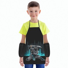 Накидка фартук с нарукавниками для труда ЮНЛАНДИЯ, 46х54 см, "Black Ninja", 271650 Накидка фартук с нарукавниками для труда ЮНЛАНДИЯ, 46х54 см, "Black Ninja", 271650 - фото 2