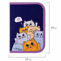 Пенал ПИФАГОР, 1 отделение, 1 откидная планка, полиэстер, 19х13 см, "Cats greetings", 272291 Пенал ПИФАГОР, 1 отделение, 1 откидная планка, полиэстер, 19х13 см, "Cats greetings", 272291 - фото 7