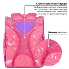 Ранец ПИФАГОР BASIC, 1 отделение, 3 кармана, эргономичная спинка, "Happy unicorn", 35х28х18 см, 271372 Ранец ПИФАГОР BASIC, 1 отделение, 3 кармана, эргономичная спинка, "Happy unicorn", 35х28х18 см, 271372 - фото 10