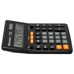 Калькулятор настольный BRAUBERG AAA-888 (202x159 мм), 12 разрядов, ЧЕРНЫЙ, двойное питание, 273981 - фото 5