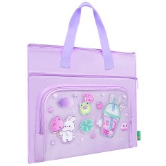 Папка на молнии с ручками BRAUBERG KIDS, ПВХ-карман, 27x35 см, "Ягодный коктейль", 274474 - фото 7