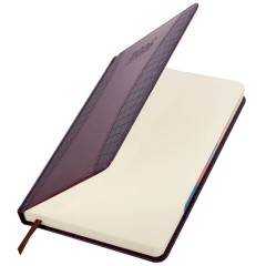 Ежедневник датированный 2026 А5 148х218 мм, GALANT "CombiContract", под кожу, коричневый, 117487 - фото 3