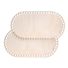 Донышки деревянные для вязания овальные, 2 шт., 24,5х13 см, BRAUBERG HOBBY, 665318 - фото 3