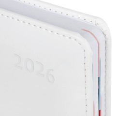 Ежедневник датированный 2026 А5 148х218 мм, GALANT "White", под кожу, белый, 117494 - фото 4