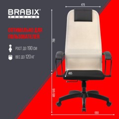 Кресло BRABIX PREMIUM "Ultimate EX-800" пластик, плотная двойная сетка Х2, черное/бежевое, 532916 Кресло BRABIX PREMIUM "Ultimate EX-800" пластик, плотная двойная сетка Х2, черное/бежевое, 532916 - фото 22