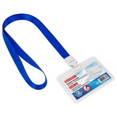 Бейдж горизонтальный (54х85 мм) на 2 карты, с лентой 45 см, ЗАЩИТА ОТ ВЛАГИ И ПЫЛИ, BRAUBERG EXTRA, 238823 - фото 7