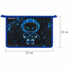 Папка для труда на молнии BRAUBERG А4, 2 отделения, органайзер, "Evil robot", 272212 Папка для труда на молнии BRAUBERG А4, 2 отделения, органайзер, "Evil robot", 272212 - фото 5