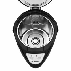Термопот SONNEN TP-28, 3 л, 900 Вт, 1 температурный режим, ручной насос, сталь, черный/серебро, 456712 Термопот SONNEN TP-28, 3 л, 900 Вт, 1 температурный режим, ручной насос, сталь, черный/серебро, 456712 - фото 5