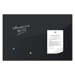 Доска магнитно-маркерная стеклянная 60х90 см, 3 магнита, ЧЕРНАЯ, BRAUBERG, 236748 - фото 3