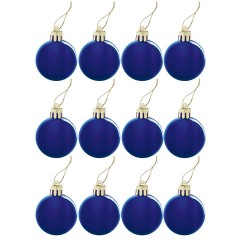 Шары ёлочные 12 шт., 4 см, "Solid Color", пластик, СИНИЕ, глянец, ЗОЛОТАЯ СКАЗКА, 591122 - фото 2