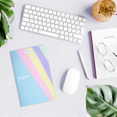 Блокнот А5 134х206 мм, 80 л., твёрдый, клетка, BRAUBERG, кросс-серия PASTEL, 117015 - фото 6