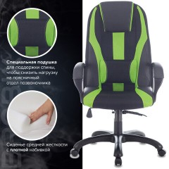 Кресло компьютерное BRABIX PREMIUM "Rapid GM-102", экокожа/ткань, черное/зеленое, 532419, GM-102_532419 Кресло компьютерное BRABIX PREMIUM "Rapid GM-102", экокожа/ткань, черное/зеленое, 532419, GM-102_532419 - фото 11