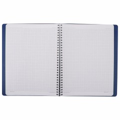 Тетрадь БОЛЬШОЙ ФОРМАТ (200x252 мм) В5, BRAUBERG "Office PRO", под кожу, гребень, клетка, 80 л., синий, 111048 Тетрадь БОЛЬШОЙ ФОРМАТ (200x252 мм) В5, BRAUBERG "Office PRO", под кожу, гребень, клетка, 80 л., синий, 111048 - фото 4