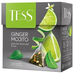 Чай TESS "Ginger Mojito" зеленый с ароматом мяты, цедрой лимона, имбирем, 20 пирамидок по 1,8 г, 0788-12 - фото 4
