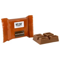 Шоколад порционный WELDAY (ВЭЛДЭЙ), ассорти 6 вкусов, 810 г (54 плитки по 15 г), пакет, 622409 - фото 9
