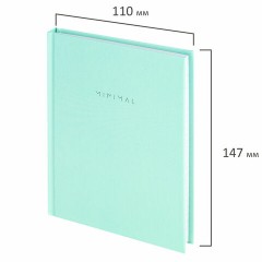 Блокнот МАЛЫЙ ФОРМАТ 110х147 мм, А6, 80 л., твердый, клетка, BRAUBERG "Minimal", мятный, 116451 Блокнот МАЛЫЙ ФОРМАТ 110х147 мм, А6, 80 л., твердый, клетка, BRAUBERG "Minimal", мятный, 116451 - фото 2