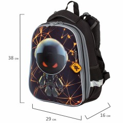 Ранец BRAUBERG PREMIUM, 2 отделения, с брелком, UFO, 38х29х16 см, 227815 - фото 11