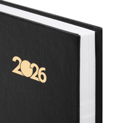Ежедневник датированный 2026 145х215 мм, А5, STAFF, обложка бумвинил, черный, 117307 - фото 4