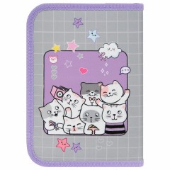 Пенал ПИФАГОР, 1 отделение, 2 откидные планки, полиэстер, 20х14 см, "Cats selfie", 273477 Пенал ПИФАГОР, 1 отделение, 2 откидные планки, полиэстер, 20х14 см, "Cats selfie", 273477 - фото 3