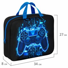 Папка на молнии с ручками BRAUBERG KIDS А4, 1 отделение, полиэстер, 80 мм, "Digital gamepad", 273316 Папка на молнии с ручками BRAUBERG KIDS А4, 1 отделение, полиэстер, 80 мм, "Digital gamepad", 273316 - фото 8