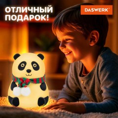 Ночник силиконовый LED "Панда" 106x112x136 мм, белый свет/RGB, таймер, USB, аккумулятор 1200 мАч, DASWERK (ДАСВЕРК), 238937 - фото 17