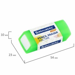 Ластики полупрозрачные BRAUBERG FRUITY НАБОР 4 штуки, размер ластика 54х23х10 мм, упаковка блистер, 271343 - фото 8