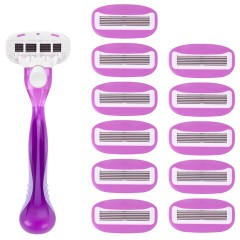 Бритвенный станок многоразовый женский, 5 лезвий, 12 кассет, плавающая головка, X-ONE (ИКС-УАН), 700021 - фото 2