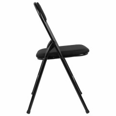 Стул складной BRABIX "Golf CF-007", чёрный каркас, чёрная ткань, гофрокороб, 533025 - фото 6