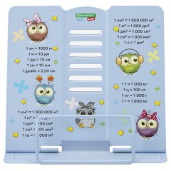 Подставка для книг и учебников большая BRAUBERG KIDS "Cute Owl" с единицами измерения, регулируемый угол наклона, металлическая, 238962 - фото 4