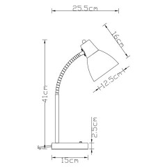 Настольная лампа светильник "Руна" на подставке, цоколь E27, 40 Вт, черный хромированный - фото 5