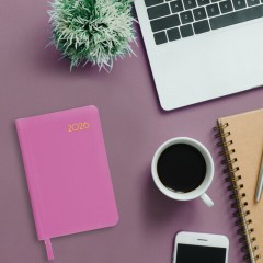 Ежедневник датированный 2026, МАЛЫЙ ФОРМАТ 100х150 мм, А6, BRAUBERG "Select", балакрон, розовый, 117262 - фото 5