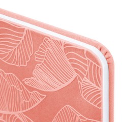 Еженедельник датированный 2026 МАЛЫЙ ФОРМАТ 95х155 мм, А6, BRAUBERG "Foliage", под кожу, розовый, 117199 - фото 4