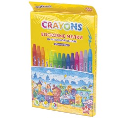 Восковые мелки утолщенные на масляной основе ЮНЛАНДИЯ "ДОМИКИ", 36 цветов, 273092 - фото 8