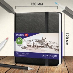Скетчбук, слоновая кость 140 г/м2 120х120 мм, 80 л., КОЖЗАМ, резинка, BRAUBERG ART CLASSIC, черный, 113191 Скетчбук, слоновая кость 140 г/м2 120х120 мм, 80 л., КОЖЗАМ, резинка, BRAUBERG ART CLASSIC, черный, 113191 - фото 10