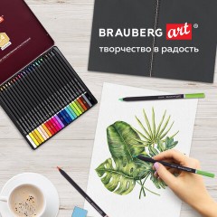 Карандаши цветные художественные BRAUBERG ART PREMIERE, 24 цвета, МЯГКИЙ грифель 4 мм, металл, 181541 Карандаши цветные художественные BRAUBERG ART PREMIERE, 24 цвета, МЯГКИЙ грифель 4 мм, металл, 181541 - фото 16