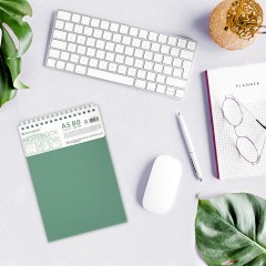 Блокнот А5, 80 л., силиконовый гребень, обложка пластик, клетка, BRAUBERG, зеленый, 117560 - фото 9