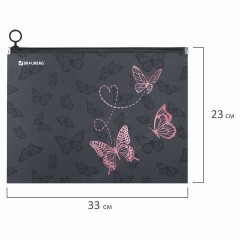 Папка для тетрадей BRAUBERG А4, 1 отделение, пластик, на zip-lock-молнии, "Neon butterflies", 272103 Папка для тетрадей BRAUBERG А4, 1 отделение, пластик, на zip-lock-молнии, "Neon butterflies", 272103 - фото 5