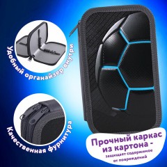 Пенал ЮНЛАНДИЯ, 2 отделения, ламинированный картон, конгрев, 19х11 см, "Soccer ball", 270888 Пенал ЮНЛАНДИЯ, 2 отделения, ламинированный картон, конгрев, 19х11 см, "Soccer ball", 270888 - фото 6
