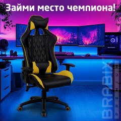 Кресло компьютерное BRABIX "GT Master GM-110", две подушки, экокожа, черное/желтое, 531927 - фото 23