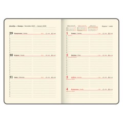 Еженедельник датированный 2026 А5 145х215 мм, BRAUBERG "Augustus", под кожу, розовый, 117163 - фото 10