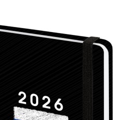 Ежедневник датированный 2026 с резинкой 145х203 мм, А5, BRAUBERG, твердый, "Россия", 117332 - фото 4