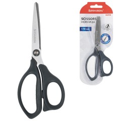 Ножницы BRAUBERG "BOMB", 170 мм, графитовый цвет, 2-сторонняя заточка, эргономичные, 238857 - фото 4