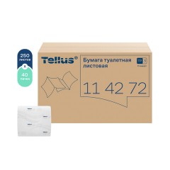Бумага туалетная Tellus/TORK (Система Т3) UNIVERSAL, КОМПЛЕКТ 40 шт., листовая, 250 л., 11х23 см, 1-слойная, 114272 - фото 10